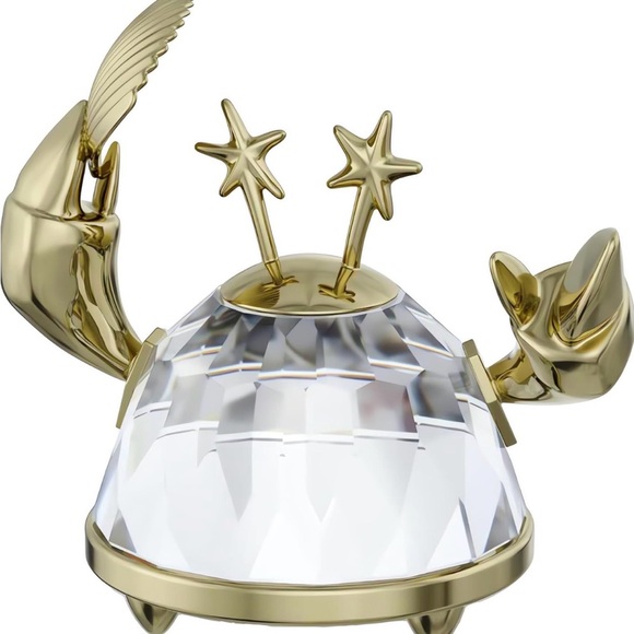 Swarovski Gold and Clear Crystal Crab Figurine - Picture 10 of 14